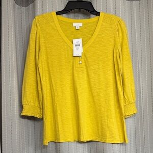 J. Jill Sunlit Yellow Long Sleeve Top